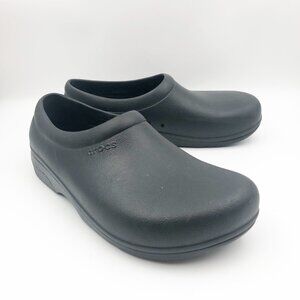 CROCS On The Clock Black Clog Shoes Rubber Womens 10 Mens 8